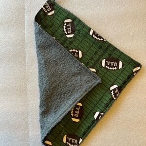 NEW! Handmade Softy Cloth Green Football Patterned